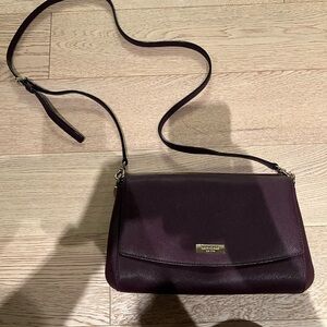 New Kate Spade eggplant purple cross body purse